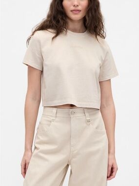 Gap x BEIS Organic Cotton Cropped T-Shirt